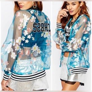 Rare Adidas x Pharrell Williams Sheer Floral Bomber